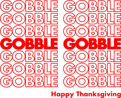 Gobble Gobble Retro Happy Thanksgiving Hat