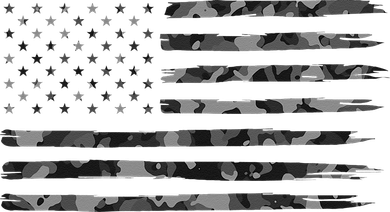 Grey Vintage Camo American Flag Doggie Tank