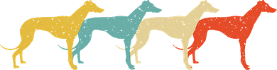 Greyhound Vintage Retro Dog Pet Racer Lover 60s 70s Gift Hooded Wearable Blanket