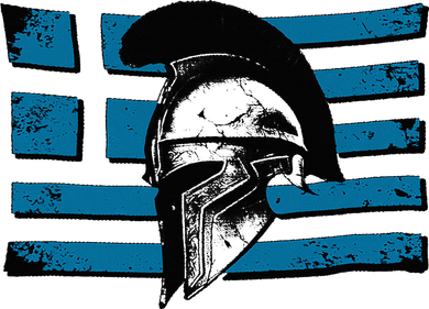 Greek Warrior Battle Flag Greece Historic Battle Flag Coaster