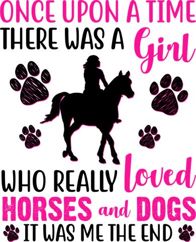 Girl Who Loves Horses And Dogs Mousepad