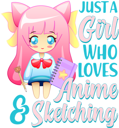 Cute Kawaii Just a Girl Who Loves Anime and Sketching Backpack