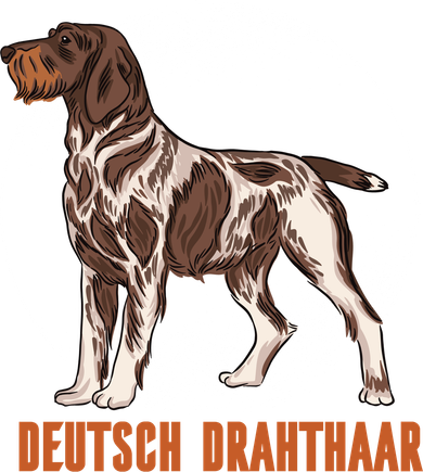 German Wirehaired Pointer Dog Button