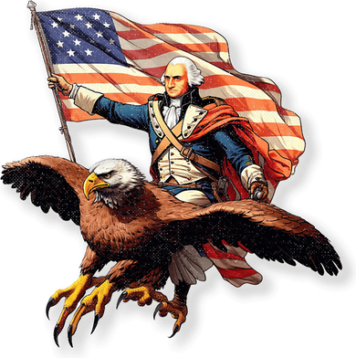 George Washington Riding A Bald Eagle Patriotic Hat