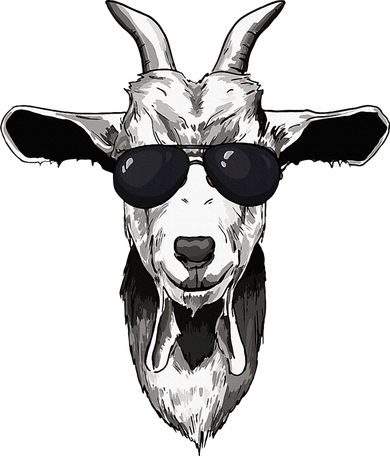 Goat With Sunglasses Kids Hoodie