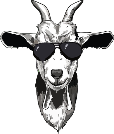 Goat With Sunglasses Hat