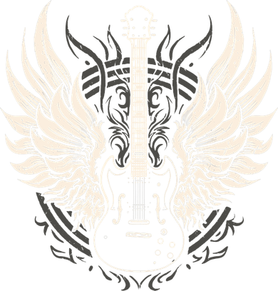 Guitar Wings Vintage Retro 80s Rock & Roll Music Women's Sweatshirt