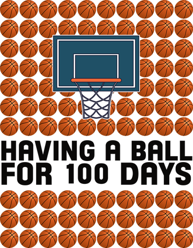 Having A Ball For 100 Days Of School Basketball Mousepad