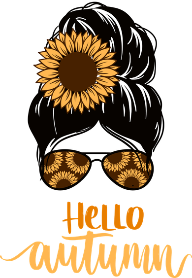 Hello Autumn Cute Bun Fall Floral Mousepad