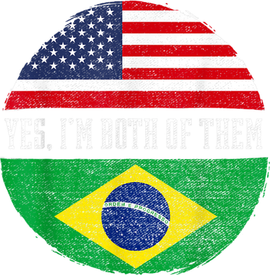Half American Half Brazilian USA Flag Brazil Heritage DNA Toddler Long Sleeve