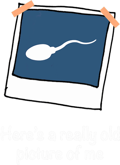 Here's A Really Old Picture Of Me Funny Sperm Gag Adult Women's T-Shirt