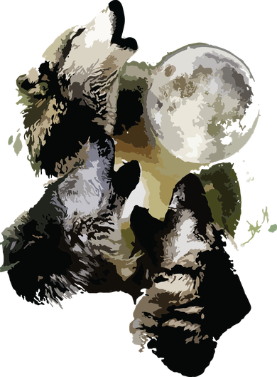 Howling At The Moon Wolves Wolf Animal T-Shirt