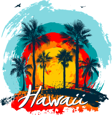 Hawaii Tropical Sunset Bucket Hat