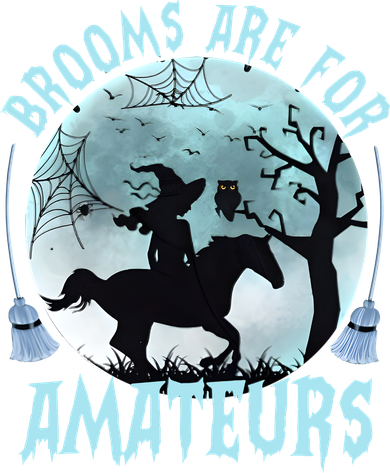 Horse Brooms Are For Amateurs Funny Witch Riding Horse Halloween Women's Tank Top