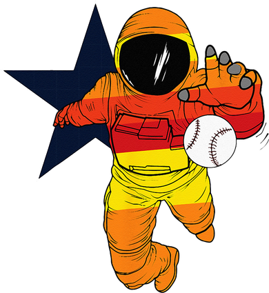 Houston Baseball Astronaut Space City Kids T-Shirt