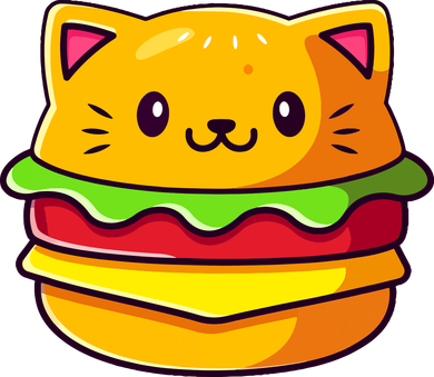 Hamburger Cat Catburger Funny Burger Cat Lover Foodie Toddler Hoodie