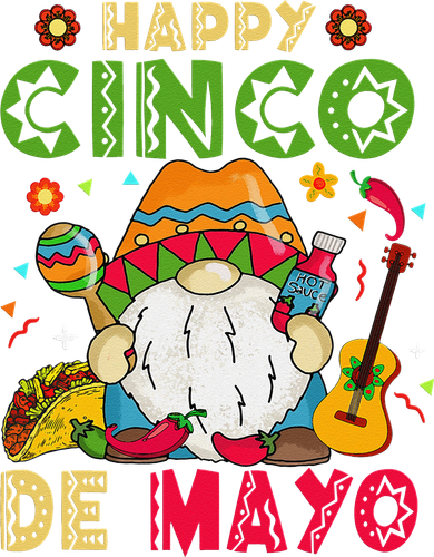 Happy Cinco De Mayo Mexican Gnome Cinco De Mayo Toddler Hoodie