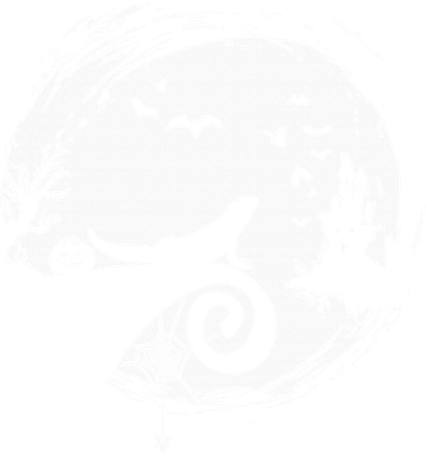 Halloween Costume for Bearded Dragon Spooky Moon Silhouette Button