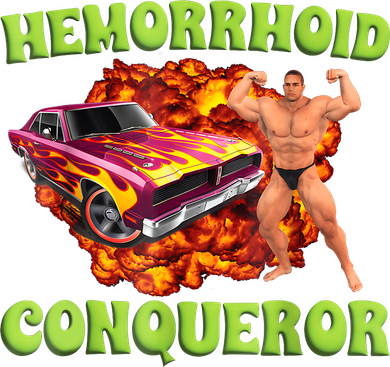 Hemorrhoid Conqueror Funny Meme Weird Offensive Cringe Joke Ceramic Ornament