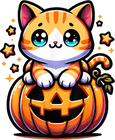 Halloween Cat Funny Fall Pumpkin Cat Lover Cute Mousepad