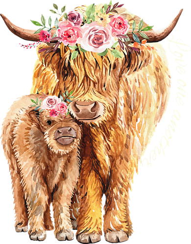 Highland Cattle Lover Cow Calf Farm Love One Another Cute Toddler T-Shirt