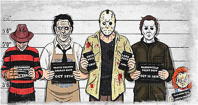Halloween Creepy Legends Killer Mugshots Horror Fan Women's T-Shirt