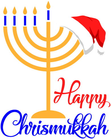 Happy Chrismukkah Christmas Hanukkah Ornament