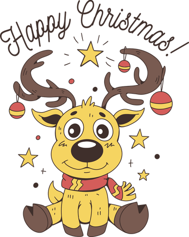 Happy Christmas Reindeer Holiday Tank Top
