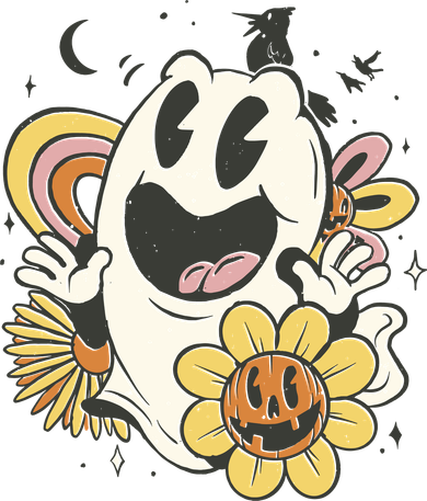 Halloween Cute Retro Ghost Tote Bag