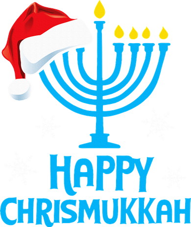 Happy Chrismukkah Santa Hat Christmas Hanukkah Sleep Mousepad