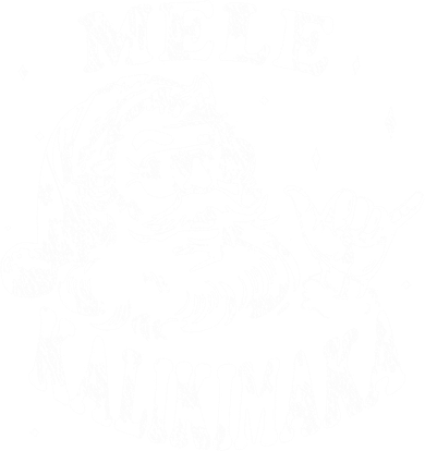 Hawaiian Christmas Santa Shaka Mele Kalikimaka Retro Hawaii Gift Button