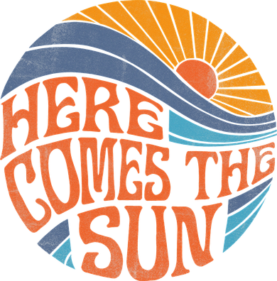 Here Comes the Sun Vintage Retro Sixties Surf Summer Beach Women's Tank Top