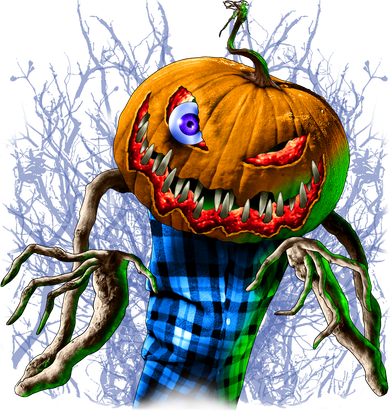 Pumpkinhead Scarecrow Halloween Kids T-Shirt