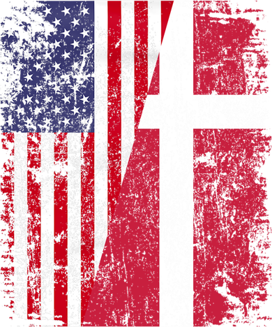 Half Danish American Flags Denmark Usa Distressed Vintage Gift Women's Hoodie