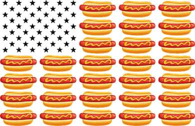 Hot Dog American Flag July 4th Patriotic Summer BBQ Funny Backpack