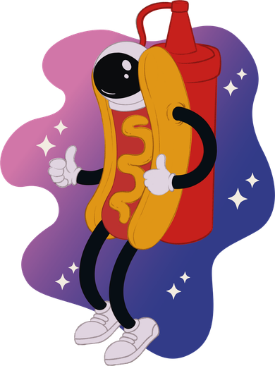 Hot Dog Astronaut Kids T-Shirt