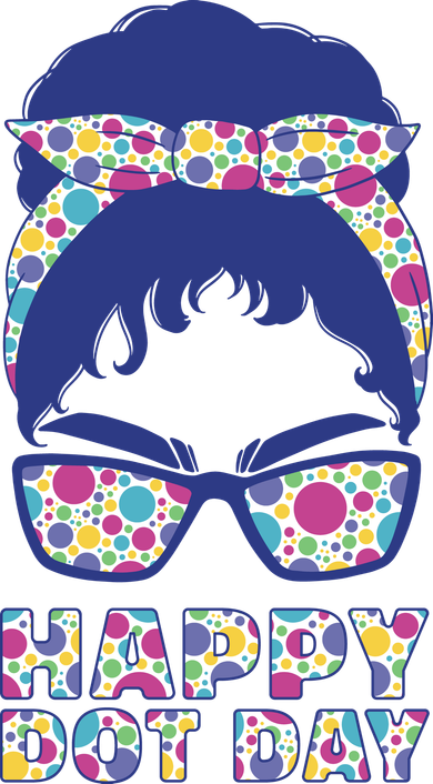 Happy Dot Day Messy Bun Doggie Tank