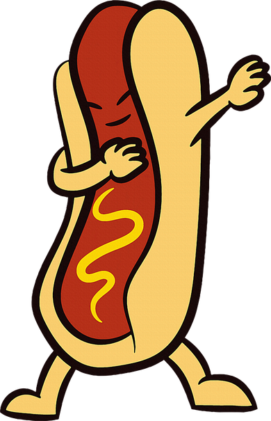 Hotdog Dabbing Funny Hot Dog Coaster