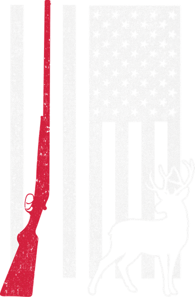 Hunting Deer Rifle Flag Tumbler