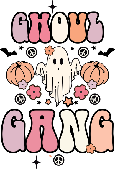 Halloween Day Ghoul Gang Ghost Retro Halloween Kids Hoodie