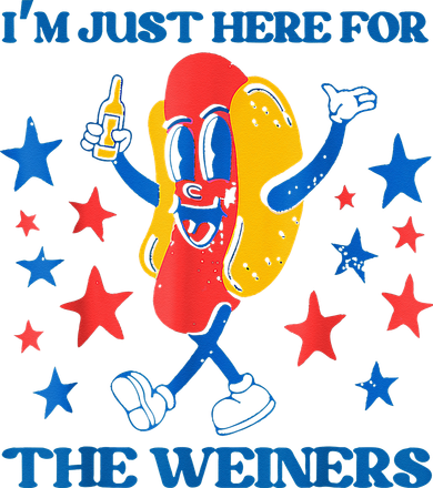 Hot Dog I'm Just Here For The Wieners 4Th Of July Kids Sweatshirt