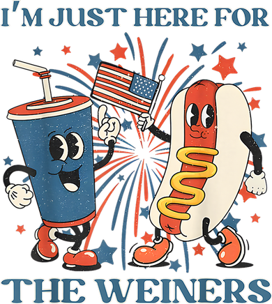 Hot Dog I'm Just Here For The Wieners 4Th Of July Women's Sweatshirt