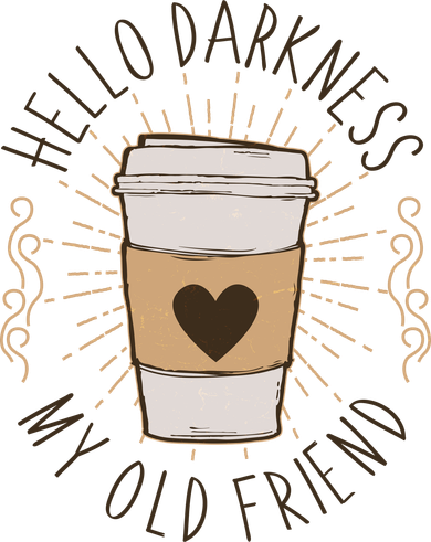 Hello Darkness My Old Friend Coffee Lover Baby Bodysuit