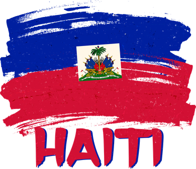 Haiti Distressed Painted Flag Toddler Long Sleeve