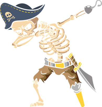 Halloween Dabbing Pirate Skeleton Doggie Tank