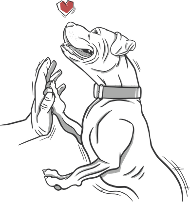 Hand Draw Pitbull Toddler Long Sleeve