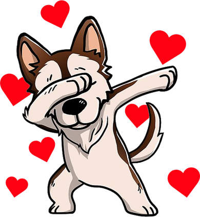 Dabbing Siberian Husky Valentines Day Toddler T-Shirt