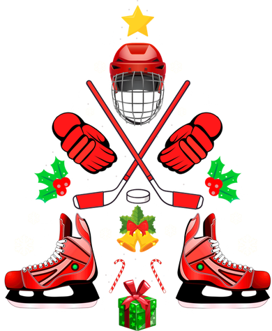 Hockey Equipt Christmas Tree Christmas Hockey Cool Gift Women's Sweatshirt