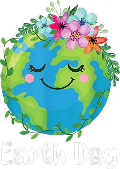 Happy Earth Day Cute Earth With Floral Earth Day Hat