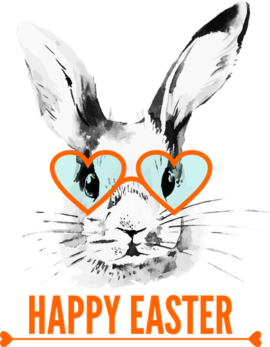 Happy Easter Hipster Bunny Rabbit Women's Hoodie